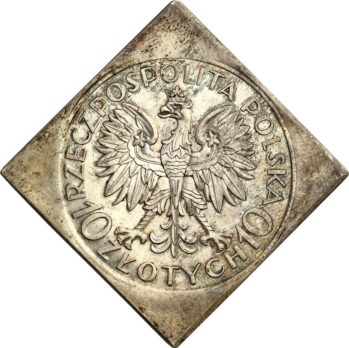 PRÓBA.KLIPA 10 złotych 1933 Jan III Sobieski – LUSTRZANKA - PRZEPIĘKNA